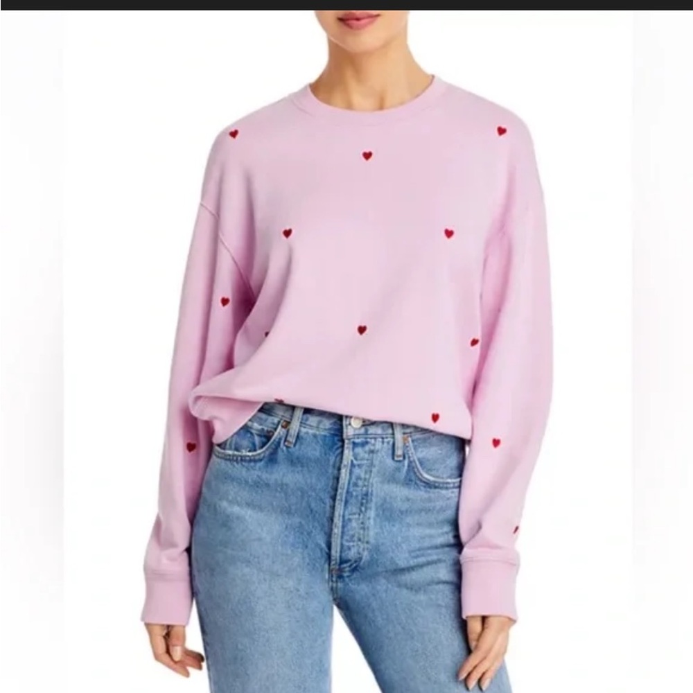Rails Ramona embroidered heart sweatshirt